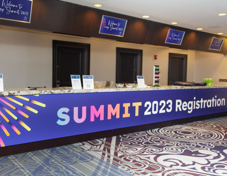 SBI Event Management Conference event management for associations by SBI Association management image of Summit 2023 registration area